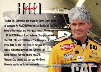 1997 SkyBox NASCAR Profile #79 David Green's Car Back