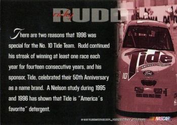 1997 SkyBox NASCAR Profile - Pace Setters #E4 Ricky Rudd Back