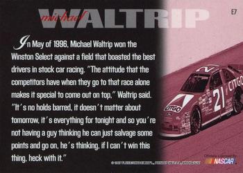 1997 SkyBox NASCAR Profile - Pace Setters #E7 Michael Waltrip Back