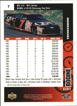 1997 Collector's Choice #7 Geoff Bodine Back
