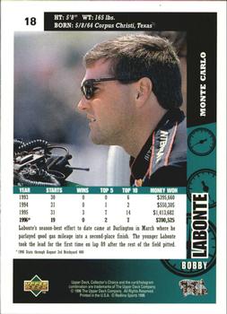 1997 Collector's Choice #18 Bobby Labonte Back