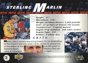 1997 Collector's Choice #54 Sterling Marlin's Car Back