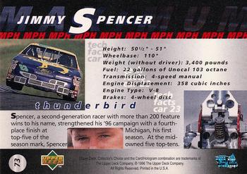1997 Collector's Choice #73 Jimmy Spencer's Car Back
