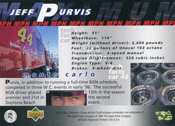 1997 Collector's Choice #79 Jeff Purvis's Car Back