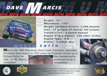 1997 Collector's Choice #81 Dave Marcis's Car Back