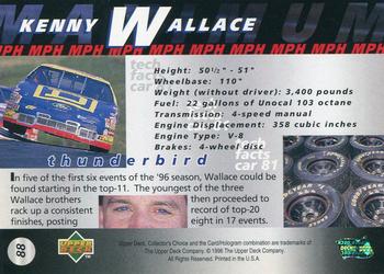 1997 Collector's Choice #88 Kenny Wallace's Car Back