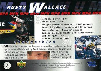 1997 Collector's Choice #52 Rusty Wallace's Car Back