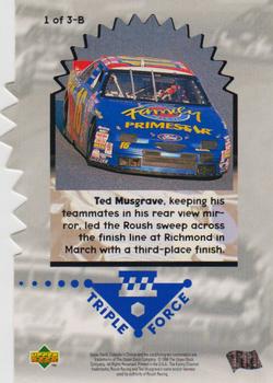 1997 Collector's Choice - Triple Force #1-B Ted Musgrave Back