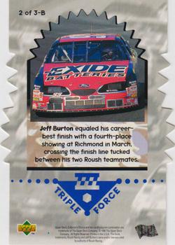 1997 Collector's Choice - Triple Force #2-B Jeff Burton Back