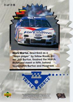 1997 Collector's Choice - Triple Force #3-B Mark Martin Back