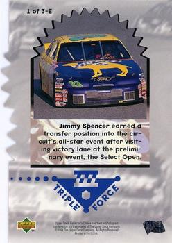 1997 Collector's Choice - Triple Force #1-E Jimmy Spencer Back