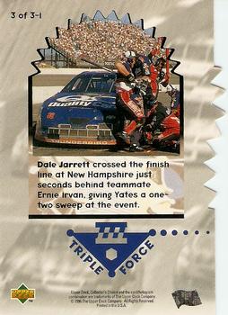 1997 Collector's Choice - Triple Force #3-I Dale Jarrett Back