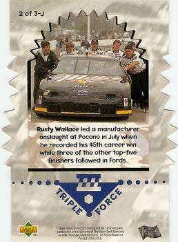 1997 Collector's Choice - Triple Force #2-J Rusty Wallace Back