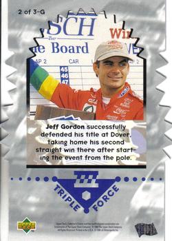 1997 Collector's Choice - Triple Force #2-G Jeff Gordon Back