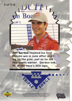 1997 Collector's Choice - Triple Force #3-G Jeff Gordon Back