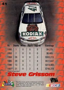 1997 Maxx #41 Steve Grissom Back