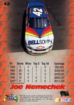 1997 Maxx #42 Joe Nemechek Back