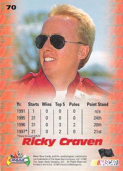 1997 Maxx #70 Ricky Craven's Car Back