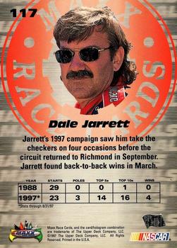1997 Maxx #117 Dale Jarrett Back