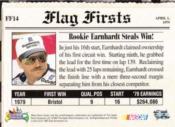 1997 Maxx - Flag Firsts #FF14 Dale Earnhardt Back