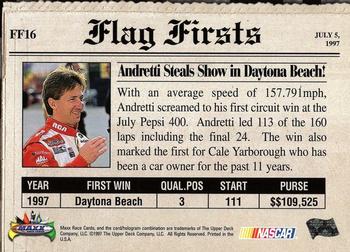 1997 Maxx - Flag Firsts #FF16 John Andretti Back