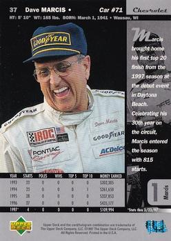 1997 Upper Deck Road to the Cup #37 Dave Marcis Back