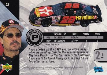 1997 Upper Deck Road to the Cup #52 Ernie Irvan Back