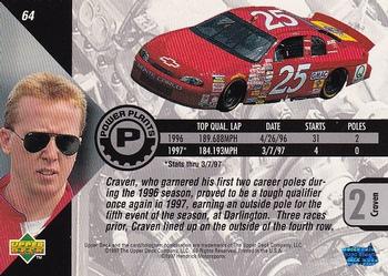 1997 Upper Deck Road to the Cup #64 Ricky Craven Back