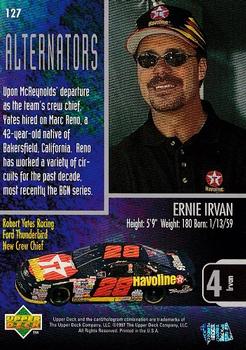 1997 Upper Deck Road to the Cup #127 Ernie Irvan Back