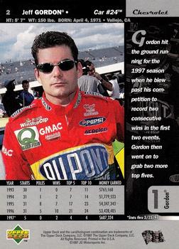 1997 Upper Deck Road to the Cup #2 Jeff Gordon Back