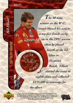 1997 Upper Deck Road to the Cup - Million Dollar Memoirs #MM19 Bill Elliott Back