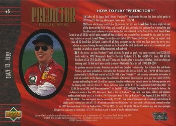 1997 Upper Deck Road to the Cup - Predictor Plus #+5 Ricky Craven Back