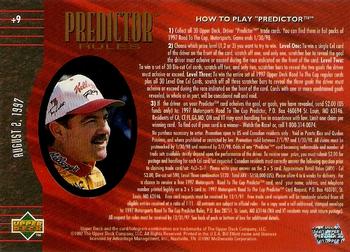 1997 Upper Deck Road to the Cup - Predictor Plus #+9 Terry Labonte Back