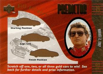 1997 Upper Deck Road to the Cup - Predictor Plus #+10 Bill Elliott Front