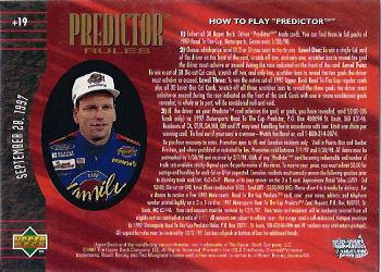 1997 Upper Deck Road to the Cup - Predictor Plus #+19 Ted Musgrave Back