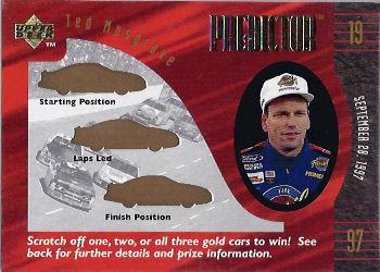 1997 Upper Deck Road to the Cup - Predictor Plus #+19 Ted Musgrave Front