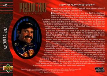 1997 Upper Deck Road to the Cup - Predictor Plus #+25 Kyle Petty Back