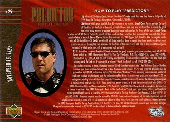 1997 Upper Deck Road to the Cup - Predictor Plus #+29 Bobby Labonte Back