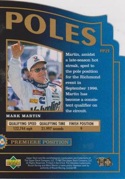 1997 Upper Deck Road to the Cup - Premiere Position #PP29 Mark Martin Back
