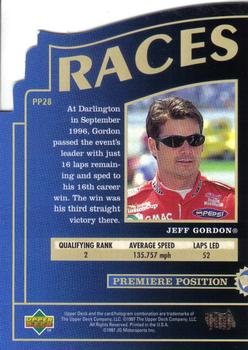 1997 Upper Deck Road to the Cup - Premiere Position #PP28 Jeff Gordon Back