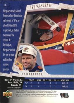 1997 SP #16 Ted Musgrave Back