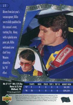 1997 SP #27 Bobby Hillin Jr. Back