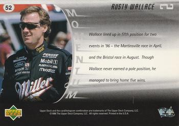 1997 Upper Deck Victory Circle #52 Rusty Wallace Back