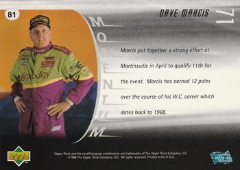 1997 Upper Deck Victory Circle #81 Dave Marcis Back