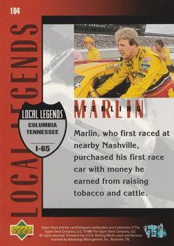 1997 Upper Deck Victory Circle #104 Sterling Marlin Back