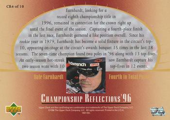1997 Upper Deck Victory Circle - Championship Reflections '96 #CR4 Dale Earnhardt Back