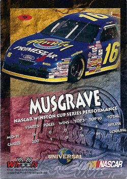 1997 Wheels Jurassic Park #9 Ted Musgrave Back