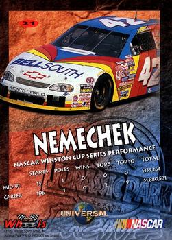 1997 Wheels Jurassic Park #21 Joe Nemechek Back