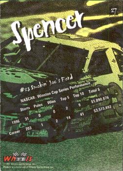 1997 Wheels Predator #27 Jimmy Spencer Back