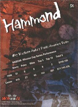 1997 Wheels Predator #54 Jeff Hammond Back